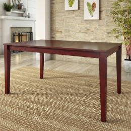 36 x 60 inch Farmhouse Dining Table in Antique Berry Cherry Wood Finish