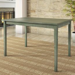 Farmhouse 32 x 48 inch Dining Table in Antique Sage Green Wood Finish