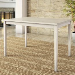 Farmhouse 32 x 48 inch Dining Table in Antique White Wood Finish