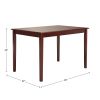 Farmhouse 32 x 48 inch Dining Table in Antique Berry Cherry Wood Finish
