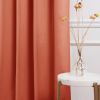 52 x 63 inch Solid Apricot Orange Thermal Blackout Curtain Panels - Set of 2