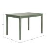Farmhouse 32 x 48 inch Dining Table in Antique Sage Green Wood Finish