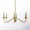 30-inch Traditional 6-Light Dimmable Chandelier in Brass Finish