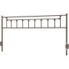 King Size Victorian Farmhouse Metal Headboard in Vintage Brown Finish