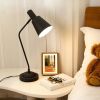 Black Gooseneck Dimmable Table Lamp Desk Light with Touch Control and USB