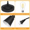 Black Gooseneck Dimmable Table Lamp Desk Light with Touch Control and USB