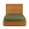 Queen Modern Wood Platform Bed Frame with Round Corners and Headboard
