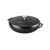 Black 4 Quart Lightweight Cast Iron Braiser Made in USA