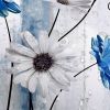 72"W x 78"H Blue Vibrant Floral Butterfly Polyester Shower Curtain