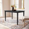 Farmhouse 32 x 48 inch Dining Table in Black Wood Finish