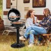 Black Double Layer Portable Electric 1600 Watt BBQ Grill