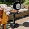 Black Double Layer Portable Electric 1600 Watt BBQ Grill