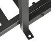 Outdoor Vintage Arch 6-ft Garden Bridge with Side-Rails in Black