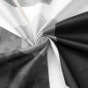72"W x 72"H Black White Hexagonal Pattern Polyester Shower Curtain