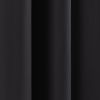 52 x 72 inch Solid Black Thermal Blackout Curtain Panels - Set of 2