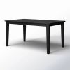 36 x 60 inch Rectangular Dining Table in Black Wood Finish
