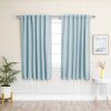 52 x 72 inch Solid Light Blue Thermal Blackout Curtain Panels - Set of 2