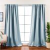 52 x 84 inch Solid Light Blue Thermal Blackout Curtain Panels - Set of 2