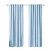 52 x 108 inch Solid Light Blue Thermal Blackout Curtain Panels - Set of 2