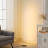 Black Modern Minimalistic 57-inch Slim Bar-Shaped Dimmable LED Corner Floor Lamp