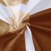 72"W x 72"H Brown White Hexagonal Pattern Polyester Shower Curtain