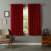 52 x 63 inch Solid Red Thermal Blackout Curtain Panels - Set of 2