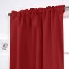 52 x 63 inch Solid Red Thermal Blackout Curtain Panels - Set of 2