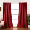 52 x 84 inch Solid Red Thermal Blackout Curtain Panels - Set of 2