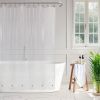 72"W x 92"H XL Clear PEVA Waterproof Shower Curtain Liner Magnets Bottom Hem