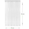 72"W x 92"H XL Clear PEVA Waterproof Shower Curtain Liner Magnets Bottom Hem