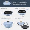 6-Piece Baby Blue Cast Iron Cookware Set