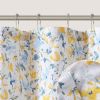 72"W x 84"H 100-Percent Cotton Yellow Blue Floral Print Shower Curtain