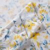 72"W x 84"H 100-Percent Cotton Yellow Blue Floral Print Shower Curtain