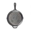 Black 10 inch Lightweight Cast Iron Skillet -  D√åa de los Muertos - Made in USA