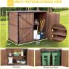 Large Wooden Outdoor Storage Cabinet Trash Can Storage Shed