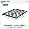 Full size 5-inch Heavy Duty Metal Bed Frame with 3,000 lb. Weight Capacity