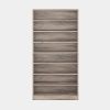 8-Shelf Shoe Rack Storage Cabinet in Grey Wood Finish - Holds Up To 45 Pairs