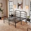Full Size Industrial Vintage Heavy Duty Steel Slat Bed Frame