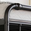 Full Size Industrial Vintage Heavy Duty Steel Slat Bed Frame