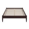 Full Size Solid Hardwood Victorian Style Espresso Platform Bed