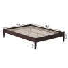 Full Size Solid Hardwood Victorian Style Espresso Platform Bed