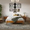 Full size Solid Hardwood Platform Bed Frame in Natural Wood Finish