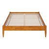 Full size Solid Hardwood Platform Bed Frame in Natural Wood Finish
