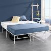 Full Size White Metal Heavy Duty Platform Bed Frame