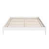 Full Size Solid Hardwood Victorian Style White Platform Bed