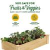2ft x 4ft Cedar Wood Raised Garden Bed Planter Box - Made In USA