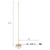 Gold Modern 57-inch Slim Bar-Shaped Dimmable LED Corner Floor Lamp