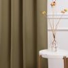 52 x 102 inch Solid Olive Green Thermal Blackout Curtain Panels - Set of 2
