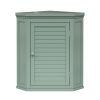Sage Wall Mounted Corner 1-Door Louvered Bathroom Wall Cabinet
