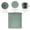 Sage Wall Mounted Corner 1-Door Louvered Bathroom Wall Cabinet